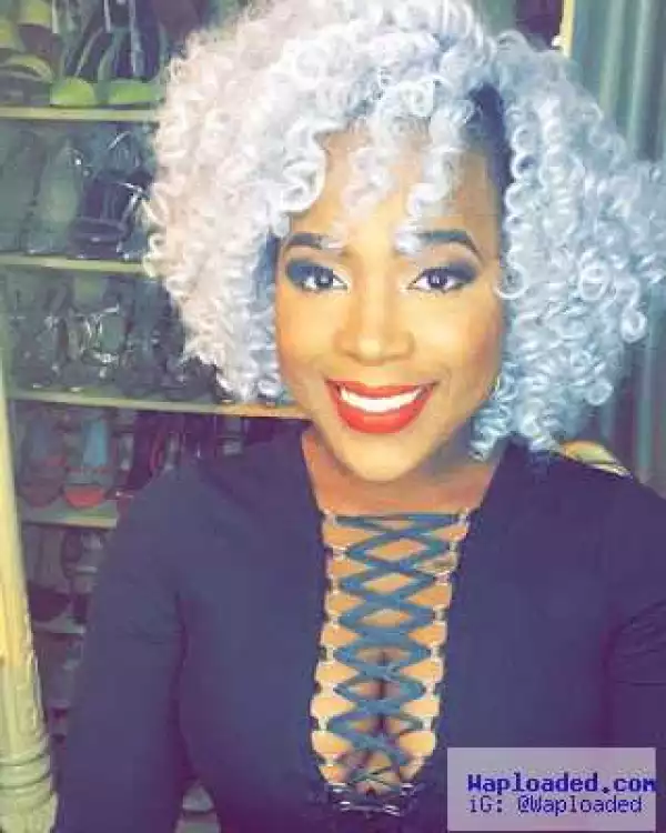 Photos: Soundcity OAP, Moet Abebe & Her Big Cleavage Step Out In Grey Hair